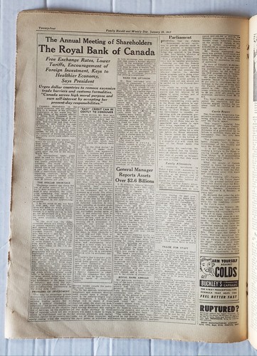 Family Herald Canada's National Farm Magazine Jan 29 1953 Tractor replaces Oxen? - Picture 10 of 12