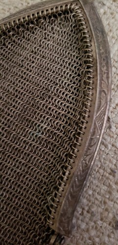 CA 1909 WHITING & DAVIS EDWARDIAN STEEPLE FRAME CUT STEEL MESH PURSE W/ TASSELS - Picture 3 of 10