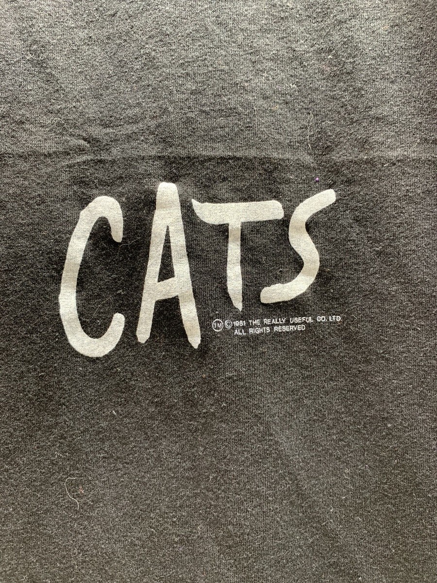 Vintage Cats 1981 Musical Single Stitch Womens T Shirt Large VTG