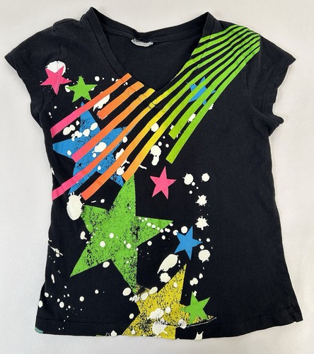 2010 Hybrid Tees Small Kid’s T Shirt Scene Stars Rainbow V Neck 2000s Baby Tee - Picture 7 of 10