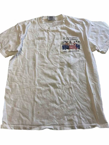 Mens LEE Vintage E Company 3d US Infantry The Old Guard T Shirt Sz L