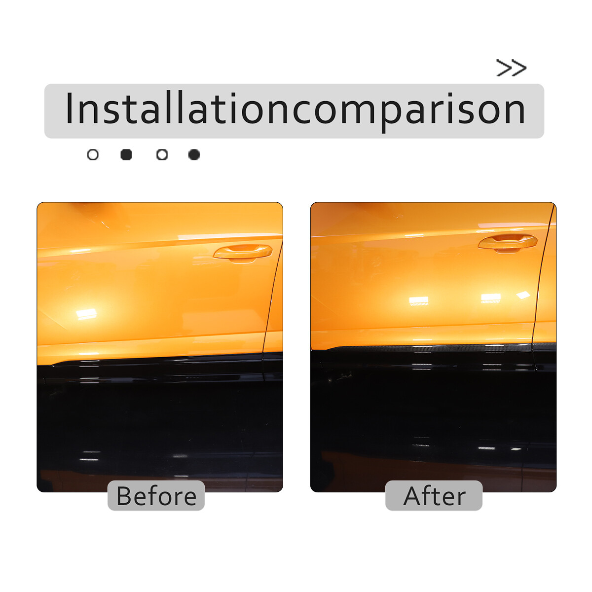 Real Carbon Fiber Door Side Body Molding Strips For Lamborghini URUS 2018-2023