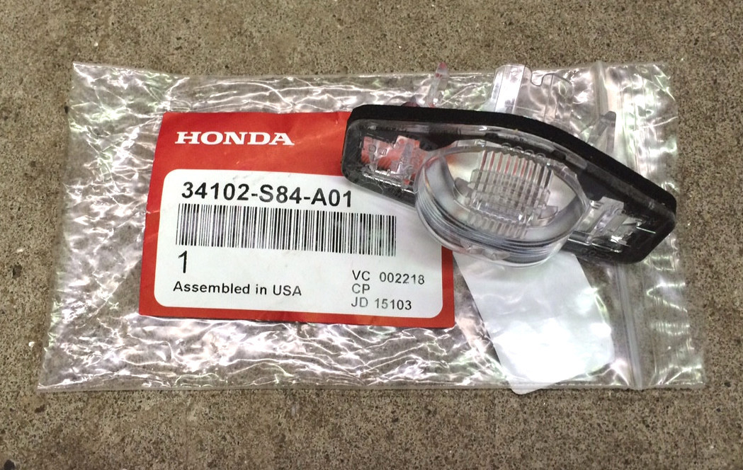 Genuine OEM Honda License Plate Light Lens 34102-S84-A01 | eBay