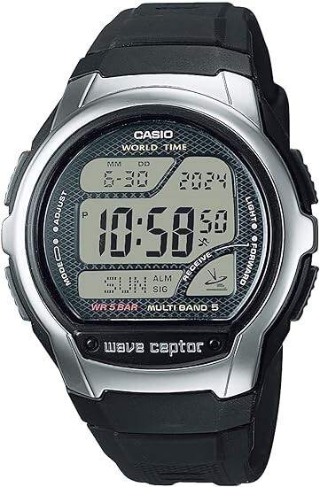 Casio WV58A-1AV, Atomic Waveceptor Watch, 50 Meter WR, World Time, Chronograph
