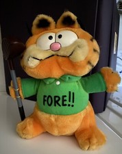 Vintage 1978 Garfield  Golfer  Plush 10   with Original Tags 