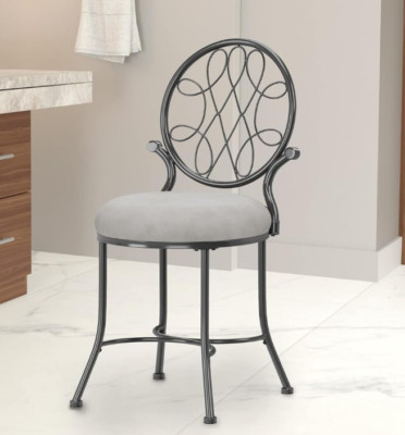 Padded Vanity Chair Stool Cushion Bedroom Bathroom with Back Spiral Bath Celtic