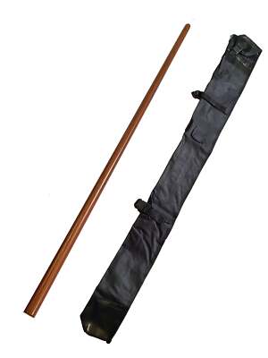 TEKKA BUDO Set Bo Stab Roteiche mit Waffentasche 182 cm konische Enden Holz