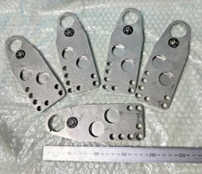 Lot of 5 - Lockout Scissor Hasps C/W Key Recess 3mm Stainless St 185  X 66 X 7mm