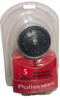 Pollenex Showerhead 5 Settings Chrome 2006 PO5101XK Massage 2010 Relaxes Spa New