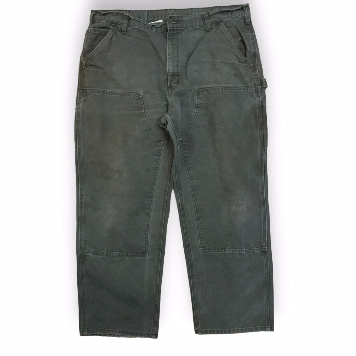 Men's Carhartt Double Knee Duck Painter Pants B136 MOS GREEN Men's Carhartt Double Knee Duck Painter Pants B136 MOS GREEN