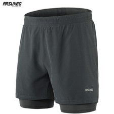Pantaloncini Da Uomo In Pile - Casual, Per Palestra, Jogging, Fitness, Vita Elastica Regolabile - Foto 2