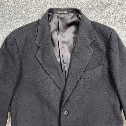 Vintage Mani Giorgio Armani Trench Coat Men 42 Long Wool Cashmere Blend Overcoat - Picture 4 of 17