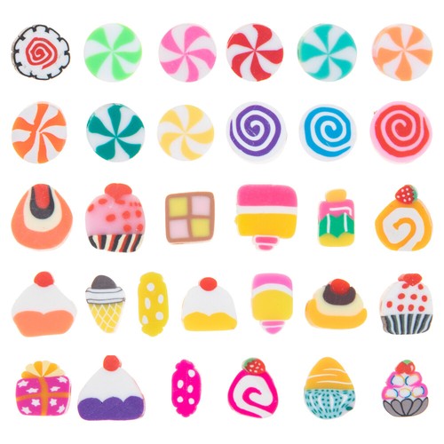2 Pieces Soft Ceramic Beads Decoration for Jewelry Food Making Child - Picture 2 of 12