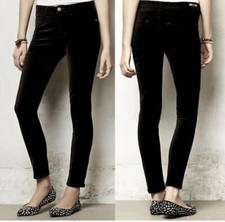 Anthropologie Pilcro High Rise Skinny Black Velvet Jeans Size 29 EUC