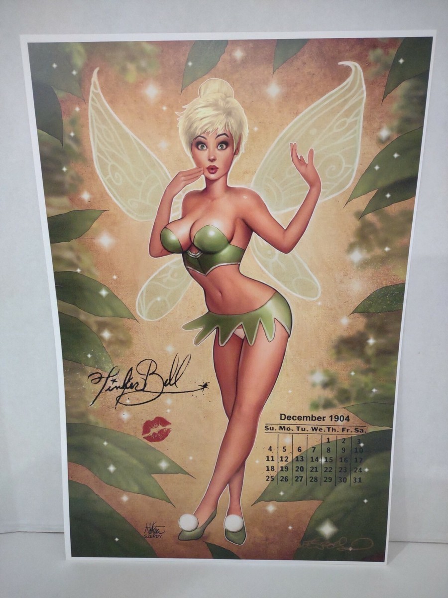 Nathan Szerdy SIGNED Tinkerbell Art Calendar Print Disney Peter