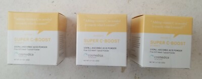 Cosmedica Super C Boost 100% L-Ascorbic Acid Powder Fine 325  0.7 oz lot of 3 