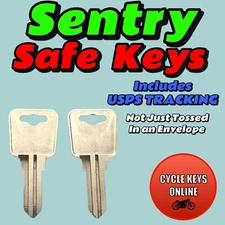 2 Sentry Safe keys cut to code replacement for key codes SB0-SB9