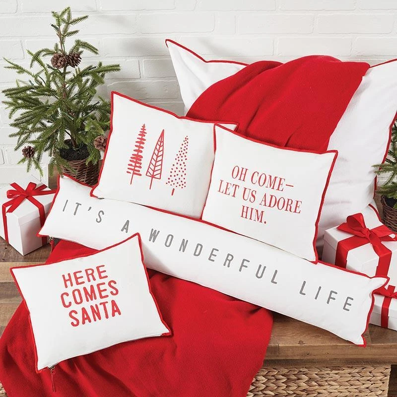 It's a Wonderful Life Face to Face Long Lumbar Pillow 35in W x 7in H Lot of 2 - Image 2 of 2