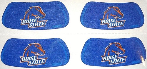VIER (EINE PACKUNG) BOISE STATE BRONCOS TEMPORÄRE BLAUE AUGENSCHWARZE MIT SCHULLOGO - Bild 2 von 2