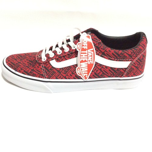 vans old skool logo repeat red