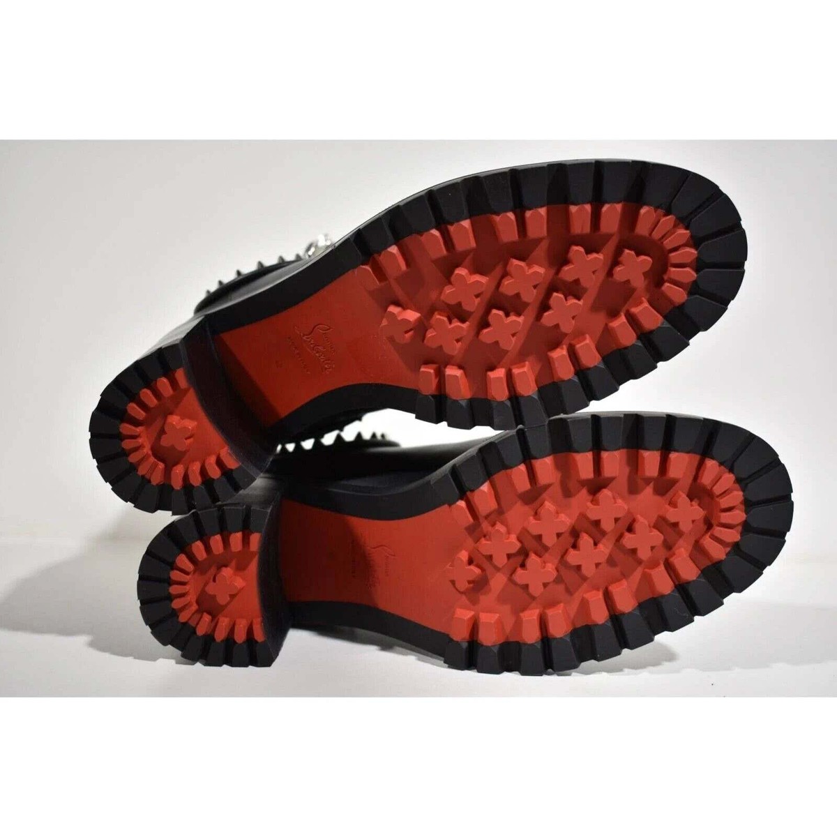 Christian Louboutin Capahutta 70 Black Leather Spike Ankle Block