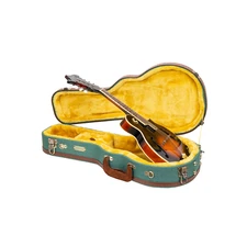 Crossrock Master Series- Wooden F-style Mandolin Case-Malachite Blue