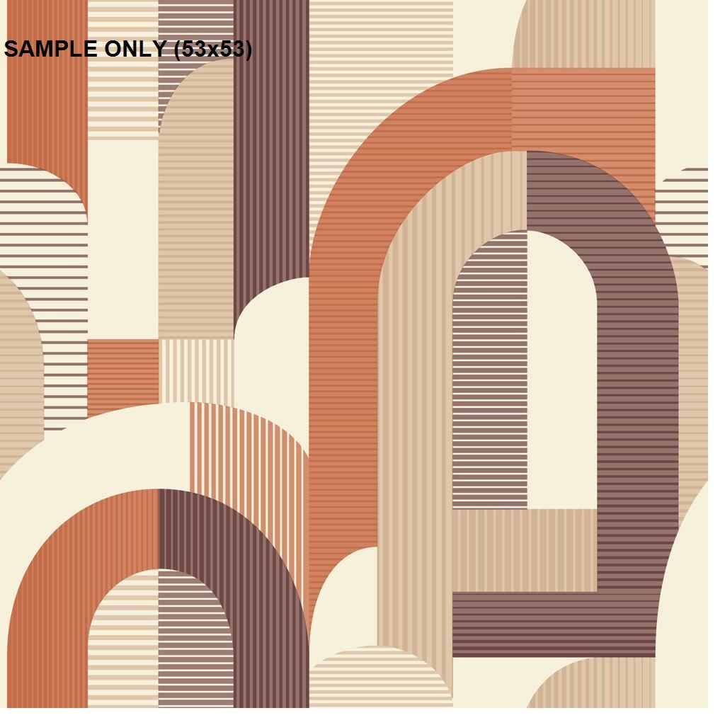 ** SAMPLE Maison Orange Geometric Wallpaper