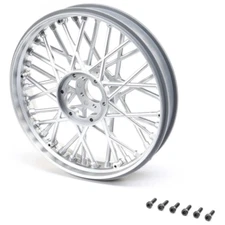 Losi Front Satin Chrome Wheel Set, ProMoto-MX 46002