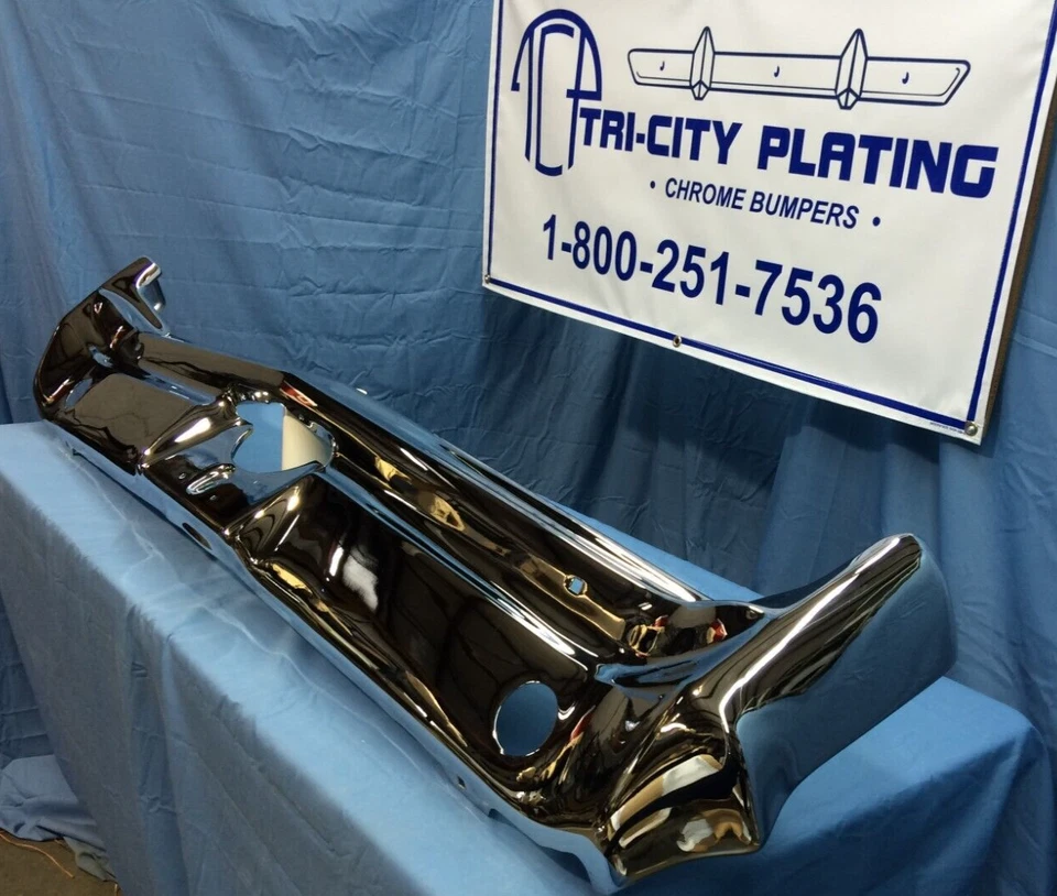 1965 PONTIAC BONNEVILLECATALINA GRAND PRIX ЗАДНИЙ БАМПЕР ** СВЕЖИЙ RE-CHROME ** - Изображение 2 из 4