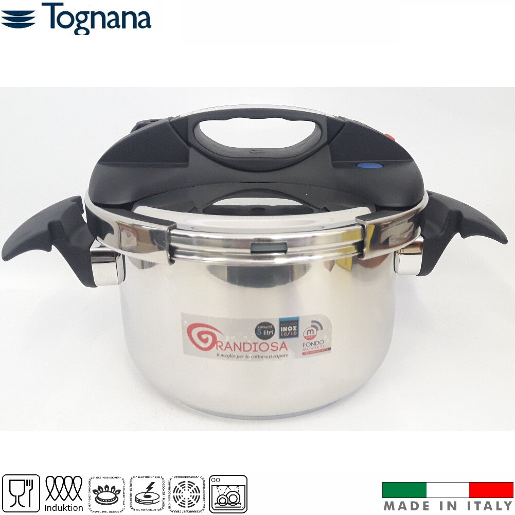Pentola a Pressione Grandiosa 22cm: Acciaio Inox e Timer per Cucina Top