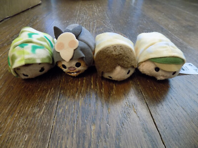 Lot Rare Star Wars Leia Hans Luke & Logray EWOK TSUM TSUM RETIRED Mini NEW w tag