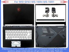 For MSI GF63 MS-16R1 16r8 LCD Back Cover / Bezel / Palmrest/ Bottom Case/ Hinge