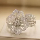 Handmade Party Wear Cocktail Ring In Pave Set 2.9CT Simulated Round Cut Sapphire
