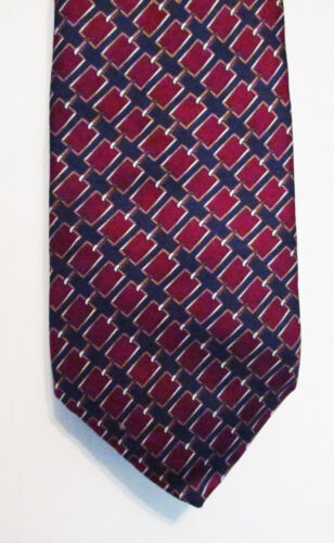 Bert Pulitzer Silk Twill Tie Geometric Modernist Regimental Stripe USA Vintage