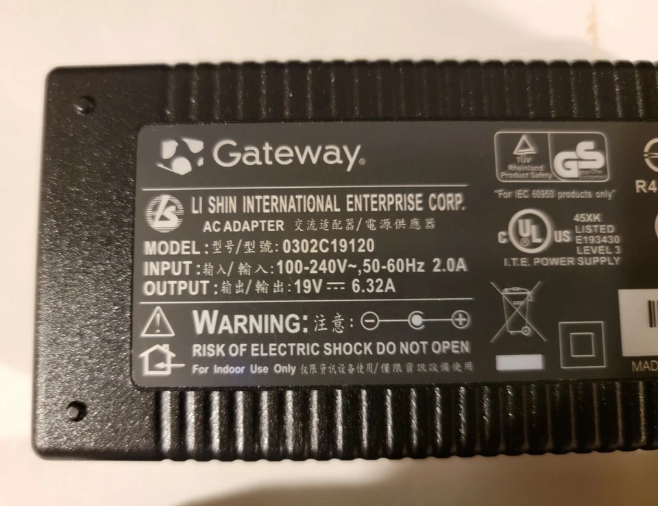 Lote de 2 adaptadores CA para notebook Gateway 0302C19120 7210GX 7215GX S7200C CX200 - Imagem 4 de 4