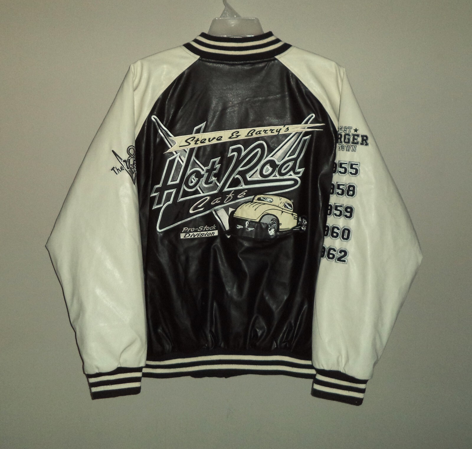 Steve & Barrys Hot Rod Cafe Varsity Jacket Adult Larg… Gem