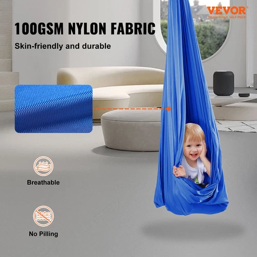 Indoor Sensory Swing for Kids with Special Needs Therapy Autism Hammock Set Gift - Picture 2 of 30