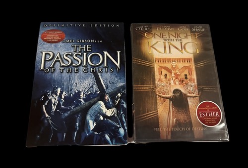 THE PASSION OF CHRIST & ESTHER ONE NIGHT WITH THE KING ~ BRAND NEW SEALED DVD’s - Picture 1 of 5