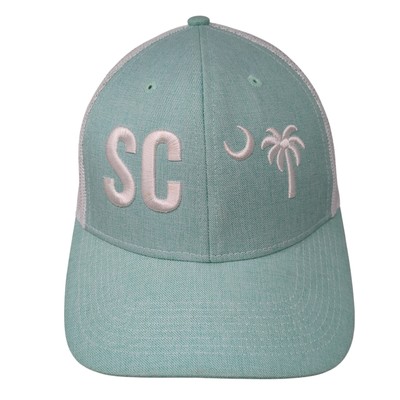 SC South Carolina Snapback Mesh Back Trucker Hat Blue One Size Fahrenheit