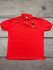 Vintage 1984 Ferrari Polo Red Short Sleeve Monterey Made In USA Single Stitch XL