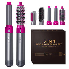 Hair Dryer 5-In-1 Electric Hair Comb Negative Ion Straight Curler Brush Blow Dry