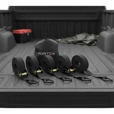 Ratchet Straps Tie Down Set 1650lb Break Strength, 4-Pack 15ft