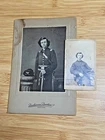 Two War Images: Post-war Cabinet Card (Standing Soldier w/Sword) & Civilian CDV