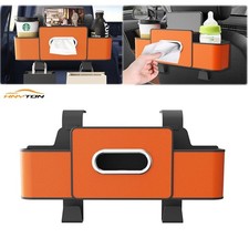 Multifunctional Car Seat Back Organizer with Cup Holders, Tissue Box  Hooks
