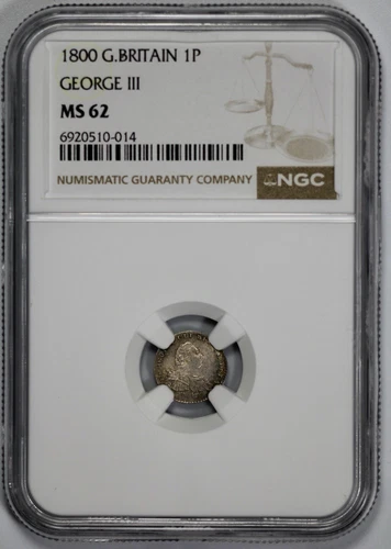1800 Great Britain George III 1p One Penny NGC MS 62