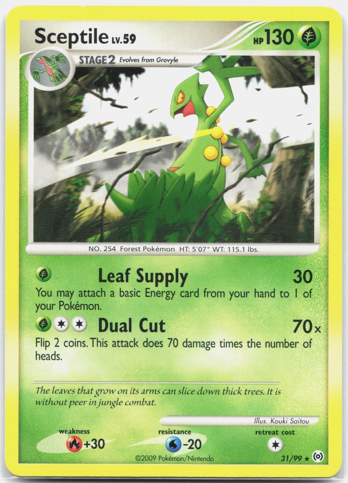 Sceptile (31) Rare Arceus AR Grass 31/99 2009 NM