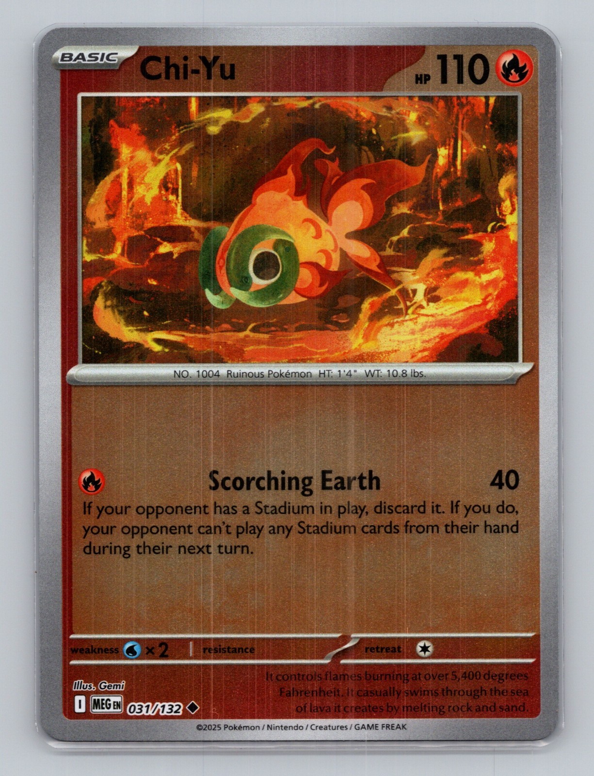 Chi-yu 031/132 Reverse Holo Uncommon Mega Evolution MEG EN Pokemon Base Set TCG