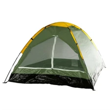 Two Person 2 Man Green Tent with Carry Bag Camping Easy Assemble 75 x 58