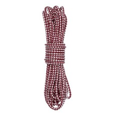 11 Yard Leather Cord, 5.5mm Round Braided Leather Strips, Wine Red White