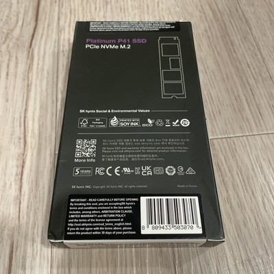 SK Hynix Platinum P41 2TB PCIe NVMe Gen4 M.2 2280 Internal SSD